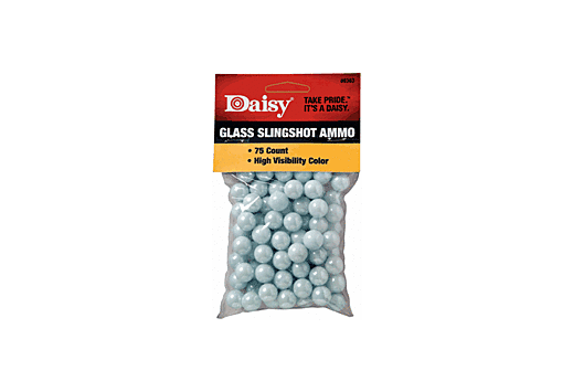 DAISY SLINGSHOT AMMUNTION 1/2" GLASS 75-COUNT PACK